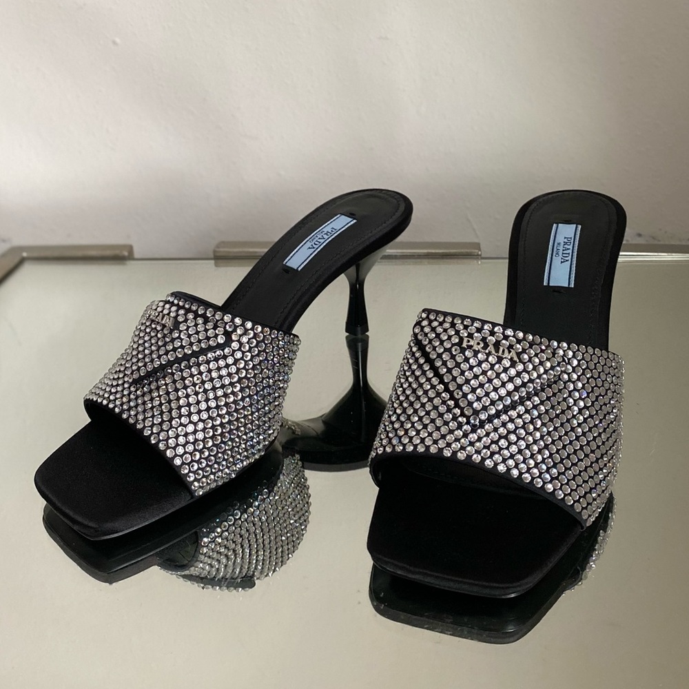 New Prada Crystal embellished mule 37 $1,695 - Picture 8 of 15